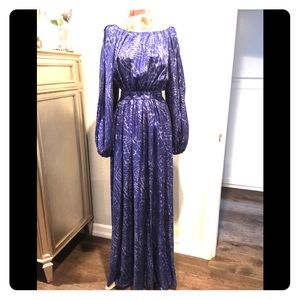 Rachel Zoe blue silk maxi dress